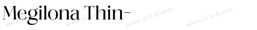 Megilona Thin字体转换
